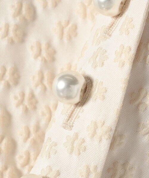 SHIPS / シップス ベスト | 《予約》ミニ フラワー ジャカード パール モチーフ ボタン ジレ（セレモニー対応可） | 詳細23