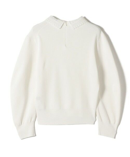 SHIPS / シップス ニット・セーター | SHIPS Primary Navy Label:〈手洗い可能〉シルク混 レース 襟 プルオーバー | 詳細1
