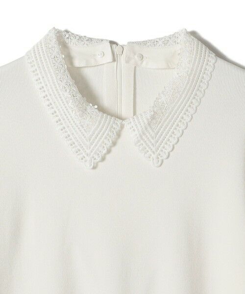 SHIPS / シップス ニット・セーター | SHIPS Primary Navy Label:〈手洗い可能〉シルク混 レース 襟 プルオーバー | 詳細4