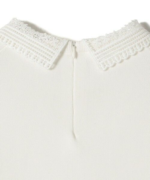 SHIPS / シップス ニット・セーター | SHIPS Primary Navy Label:〈手洗い可能〉シルク混 レース 襟 プルオーバー | 詳細5