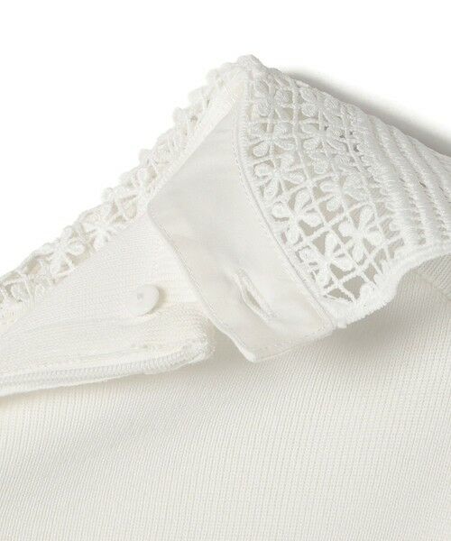 SHIPS / シップス ニット・セーター | SHIPS Primary Navy Label:〈手洗い可能〉シルク混 レース 襟 プルオーバー | 詳細6