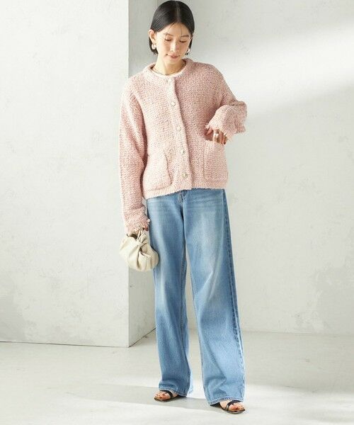 SHIPS / シップス ノーカラージャケット | 《予約》〈手洗い可能〉ミックスカラー ニット ジャケット | 詳細2