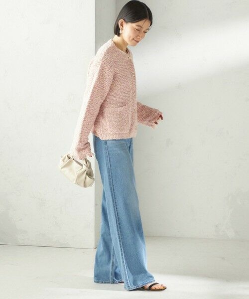 SHIPS / シップス ノーカラージャケット | 《予約》〈手洗い可能〉ミックスカラー ニット ジャケット | 詳細4