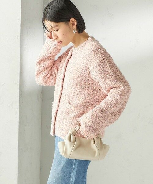 SHIPS / シップス ノーカラージャケット | 《予約》〈手洗い可能〉ミックスカラー ニット ジャケット | 詳細6