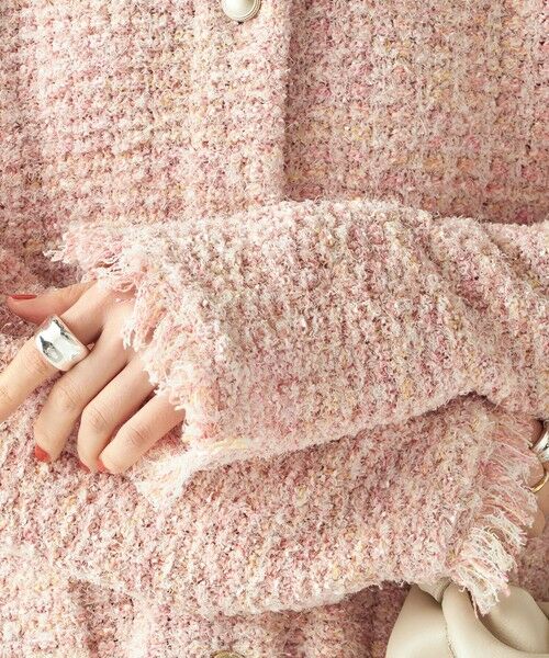 SHIPS / シップス ノーカラージャケット | 《予約》〈手洗い可能〉ミックスカラー ニット ジャケット | 詳細9