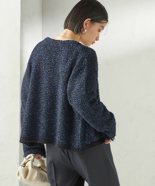 SHIPS / シップス ノーカラージャケット | 《予約》〈手洗い可能〉ミックスカラー ニット ジャケット | 詳細18