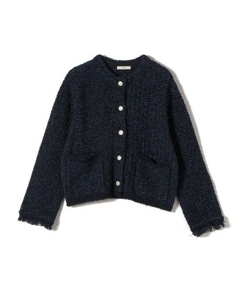 SHIPS / シップス ノーカラージャケット | 《予約》〈手洗い可能〉ミックスカラー ニット ジャケット | 詳細23