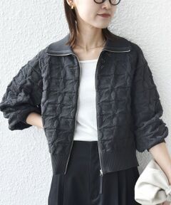 SHIPS / シップス カーディガン・ボレロ | 《予約》【WEB限定】〈手洗い可能〉フラワー ジャカード ジップ カーディガン