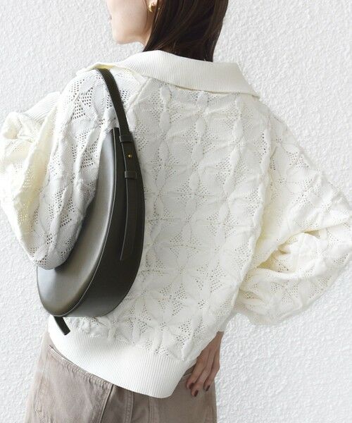 SHIPS / シップス カーディガン・ボレロ | 《予約》【WEB限定】〈手洗い可能〉フラワー ジャカード ジップ カーディガン | 詳細7