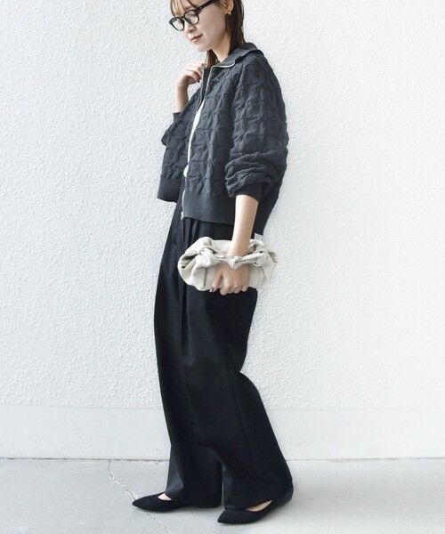 SHIPS / シップス カーディガン・ボレロ | 《予約》【WEB限定】〈手洗い可能〉フラワー ジャカード ジップ カーディガン | 詳細12