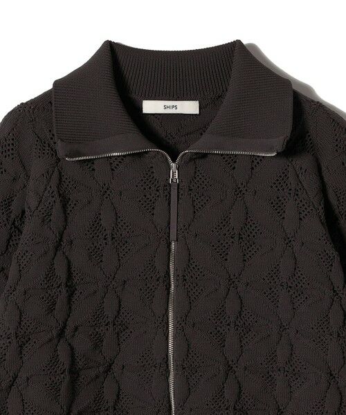 SHIPS / シップス カーディガン・ボレロ | 《予約》【WEB限定】〈手洗い可能〉フラワー ジャカード ジップ カーディガン | 詳細23