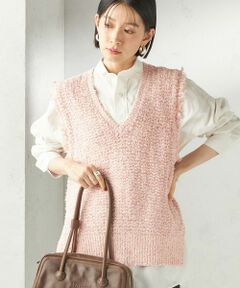 SHIPS / シップス ベスト | 《予約》〈手洗い可能〉ミックスカラー Vネック プルオーバー