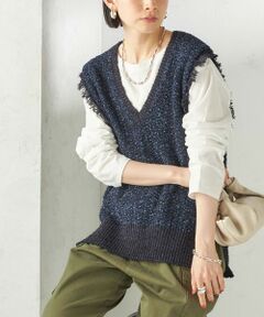 SHIPS / シップス ベスト | 《予約》〈手洗い可能〉ミックスカラー Vネック プルオーバー