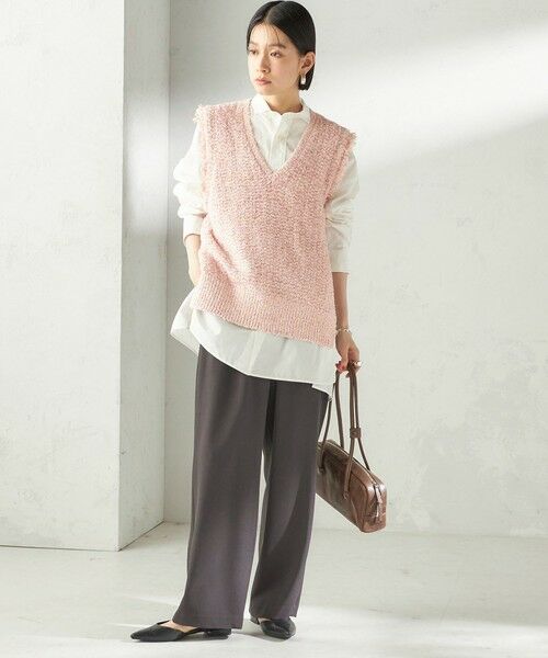 SHIPS / シップス ベスト | 《予約》〈手洗い可能〉ミックスカラー Vネック プルオーバー | 詳細4