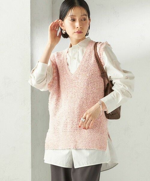 SHIPS / シップス ベスト | 《予約》〈手洗い可能〉ミックスカラー Vネック プルオーバー | 詳細6