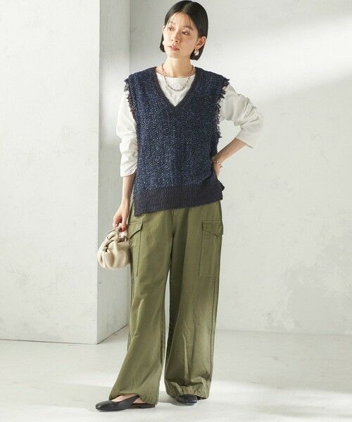 SHIPS / シップス ベスト | 《予約》〈手洗い可能〉ミックスカラー Vネック プルオーバー | 詳細15