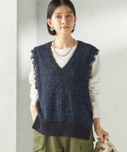 SHIPS / シップス ベスト | 《予約》〈手洗い可能〉ミックスカラー Vネック プルオーバー | 詳細16