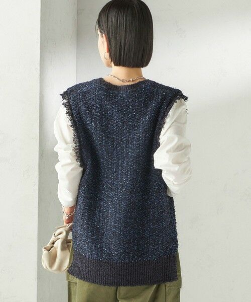 SHIPS / シップス ベスト | 《予約》〈手洗い可能〉ミックスカラー Vネック プルオーバー | 詳細18