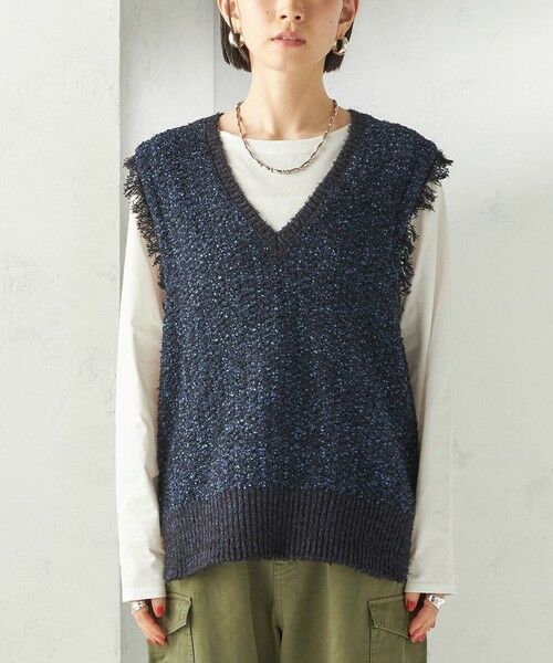 SHIPS / シップス ベスト | 《予約》〈手洗い可能〉ミックスカラー Vネック プルオーバー | 詳細26