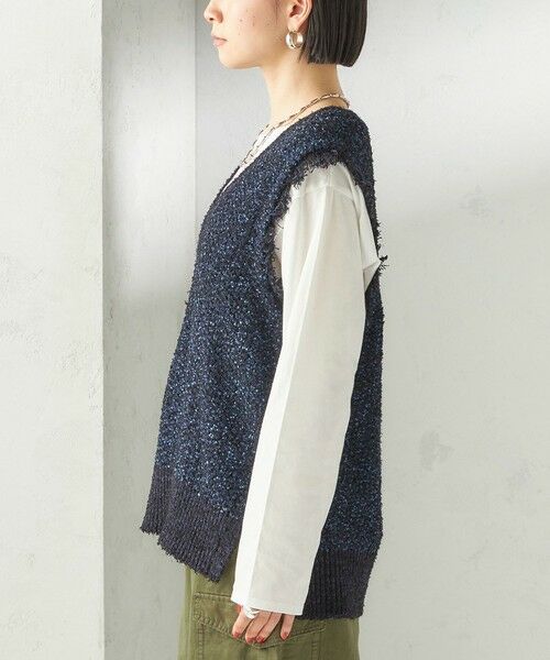 SHIPS / シップス ベスト | 《予約》〈手洗い可能〉ミックスカラー Vネック プルオーバー | 詳細27