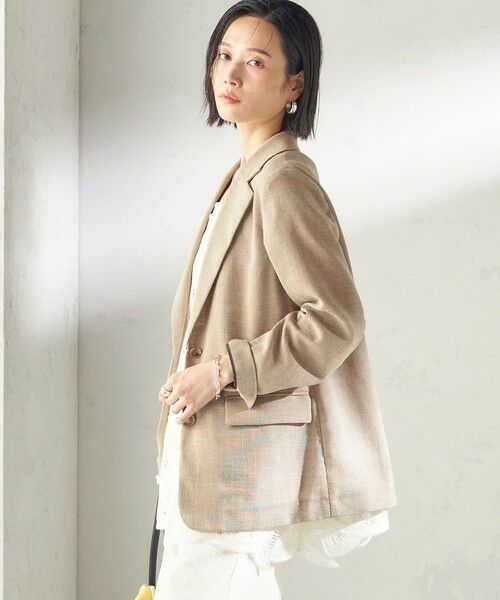 SHIPS / シップス テーラードジャケット | 《予約》〈吸水速乾・手洗い可能〉麻調 ドンゴロス 2釦 ジャケット | 詳細13
