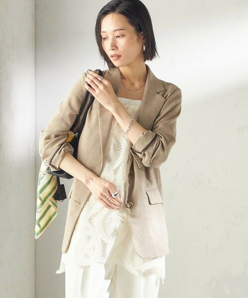 SHIPS / シップス テーラードジャケット | 《予約》〈吸水速乾・手洗い可能〉麻調 ドンゴロス 2釦 ジャケット | 詳細14