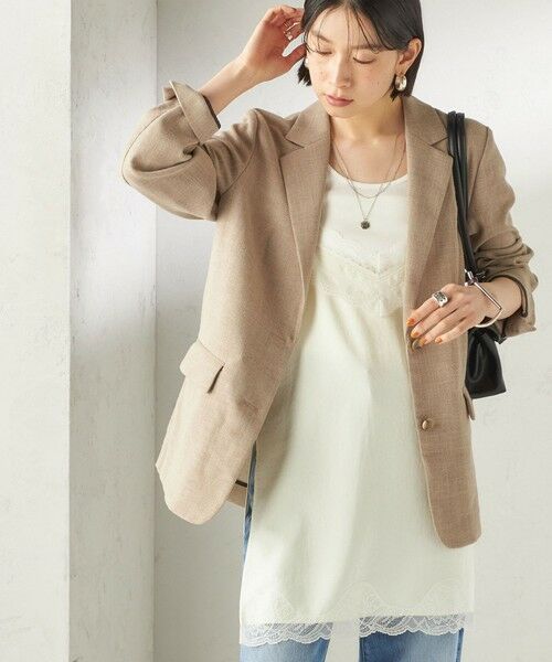 SHIPS / シップス テーラードジャケット | 《予約》〈吸水速乾・手洗い可能〉麻調 ドンゴロス 2釦 ジャケット（ベージュ系）