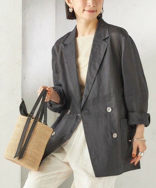 SHIPS / シップス テーラードジャケット | 《予約》〈手洗い可能〉ラミー 4 ジャケット 26SS（ダークグレー）