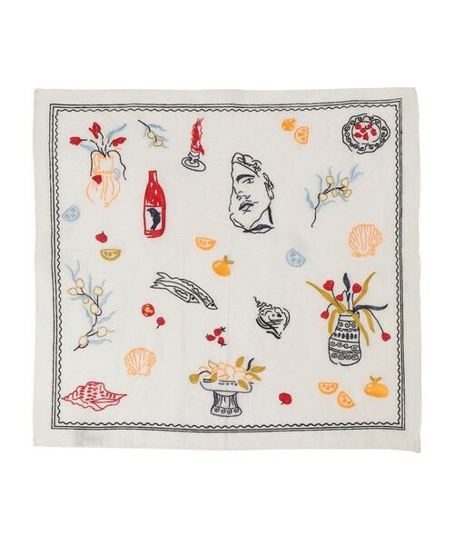 SHIPS / シップス マフラー・ショール・スヌード・ストール | ANATHA:シアー バンダナ スカーフ（ホワイト）