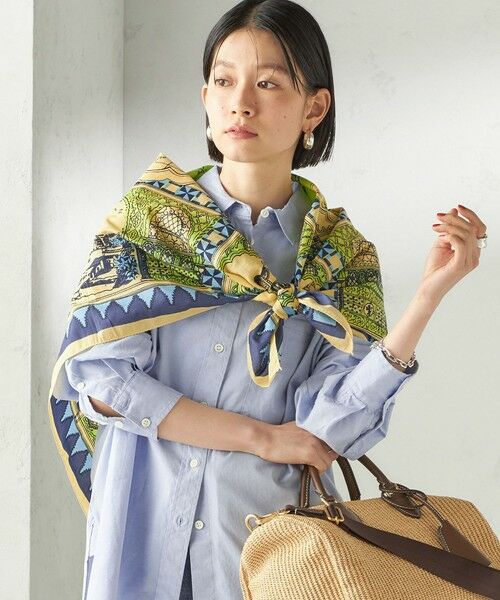 SHIPS / シップス バンダナ・スカーフ | 《予約》【SHIPS別注】BINDU: マップ スカーフ 100×100 | 詳細3