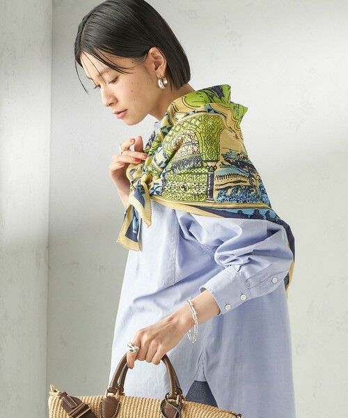 SHIPS / シップス バンダナ・スカーフ | 《予約》【SHIPS別注】BINDU: マップ スカーフ 100×100 | 詳細4