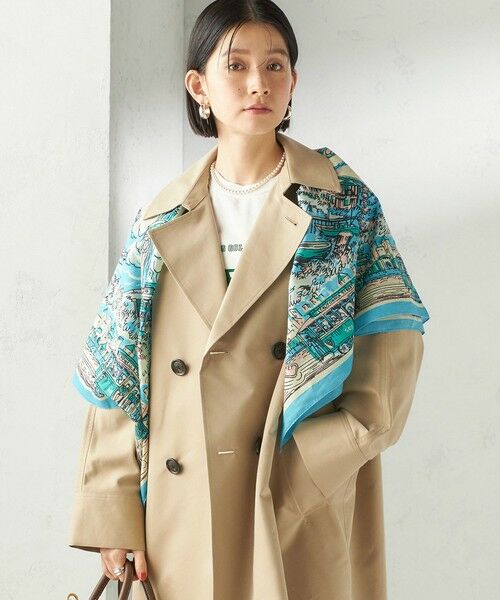 SHIPS / シップス バンダナ・スカーフ | 《予約》【SHIPS別注】BINDU: マップ スカーフ 100×100 | 詳細15