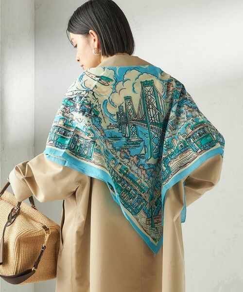 SHIPS / シップス バンダナ・スカーフ | 《予約》【SHIPS別注】BINDU: マップ スカーフ 100×100 | 詳細17