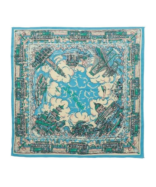 SHIPS / シップス バンダナ・スカーフ | 《予約》【SHIPS別注】BINDU: マップ スカーフ 100×100 | 詳細23