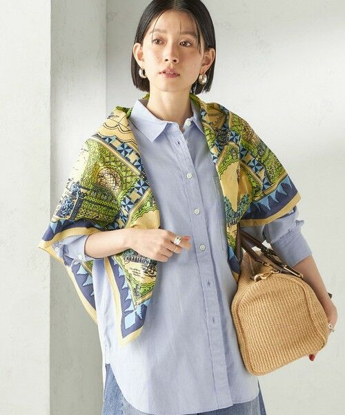 SHIPS / シップス バンダナ・スカーフ | 《予約》【SHIPS別注】BINDU: マップ スカーフ 100×100 | 詳細14