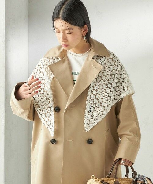 SHIPS / シップス バンダナ・スカーフ | 《予約》【SHIPS別注】BINDU: レース トライアングル スカーフ | 詳細1