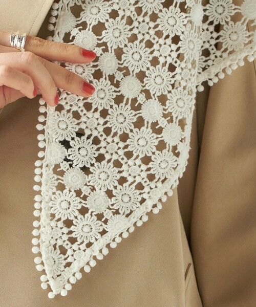 SHIPS / シップス バンダナ・スカーフ | 《予約》【SHIPS別注】BINDU: レース トライアングル スカーフ | 詳細7