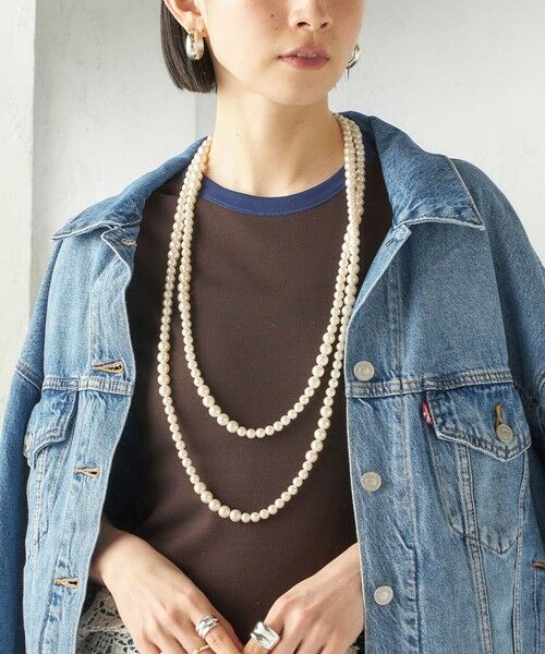 SHIPS / シップス ネックレス・ペンダント・チョーカー | 《予約》グラデーション ロング パールモチーフ ネックレス | 詳細1