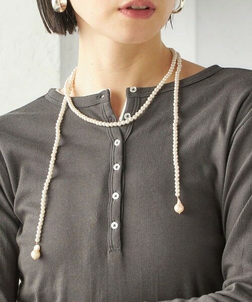 SHIPS / シップス ネックレス・ペンダント・チョーカー | 《予約》淡水 バロック パール ラリエット ネックレス | 詳細1