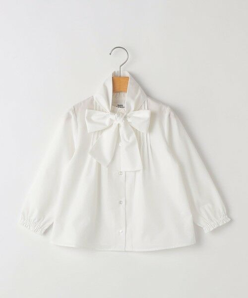 SHIPS / シップス シャツ・ブラウス | SHIPS KIDS:110〜130cm / セレモニー ボウタイ リボン ブラウス(ホワイト)