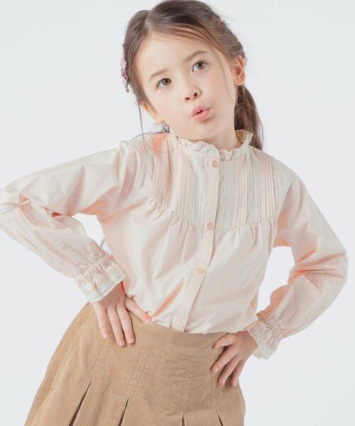 SHIPS / シップス シャツ・ブラウス | SHIPS KIDS:100〜130cm / ピンタック レース ブラウス | 詳細2