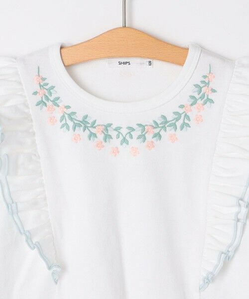 SHIPS / シップス Tシャツ | SHIPS KIDS:80〜90cm / ネックフラワー Tシャツ | 詳細2