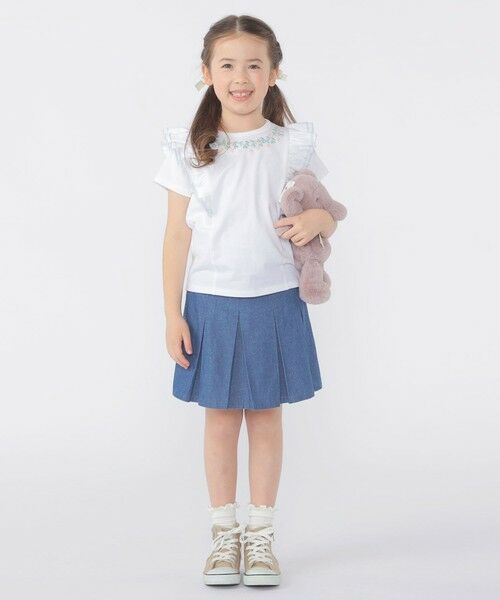 SHIPS / シップス Tシャツ | SHIPS KIDS:100〜130cm / ネックフラワー Tシャツ | 詳細4