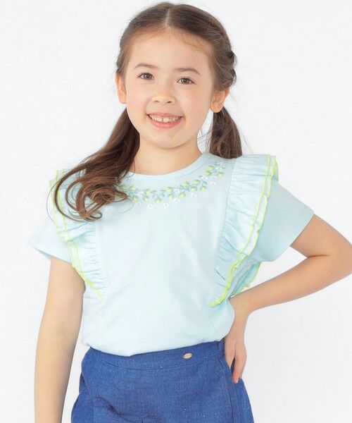 SHIPS / シップス Tシャツ | SHIPS KIDS:100〜130cm / ネックフラワー Tシャツ | 詳細13