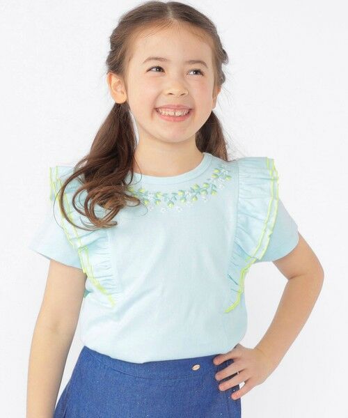 SHIPS / シップス Tシャツ | SHIPS KIDS:100〜130cm / ネックフラワー Tシャツ | 詳細14