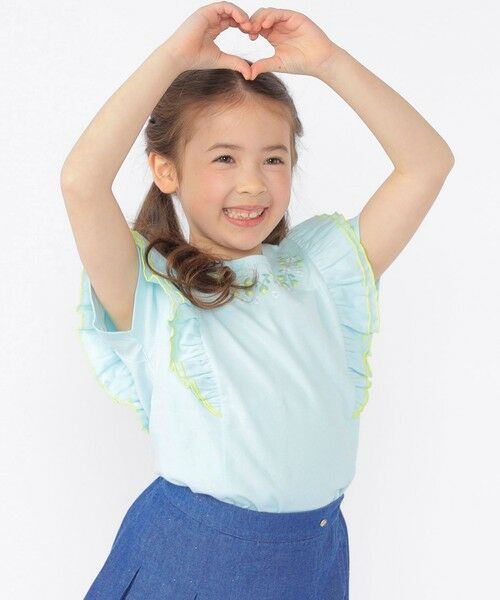 SHIPS / シップス Tシャツ | SHIPS KIDS:100〜130cm / ネックフラワー Tシャツ | 詳細15