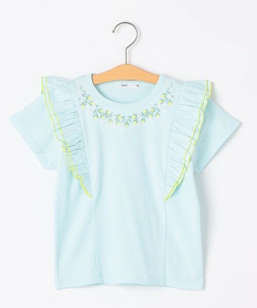 SHIPS / シップス Tシャツ | SHIPS KIDS:140〜150cm / ネックフラワー Tシャツ（ライトブルー）