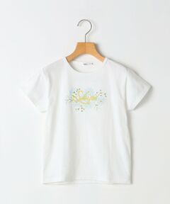 SHIPS / シップス Tシャツ | SHIPS KIDS:80〜90cm / ガーリー エンブロイダリー ロゴ Tシャツ