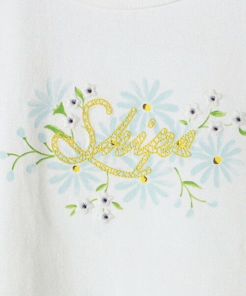 SHIPS / シップス Tシャツ | SHIPS KIDS:80〜90cm / ガーリー エンブロイダリー ロゴ Tシャツ | 詳細1