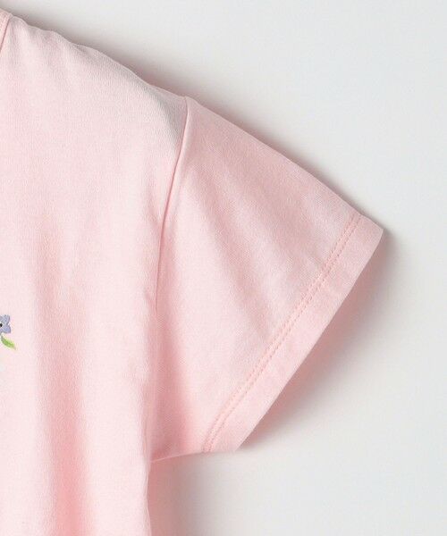 SHIPS / シップス Tシャツ | SHIPS KIDS:80〜90cm / ガーリー エンブロイダリー ロゴ Tシャツ | 詳細5